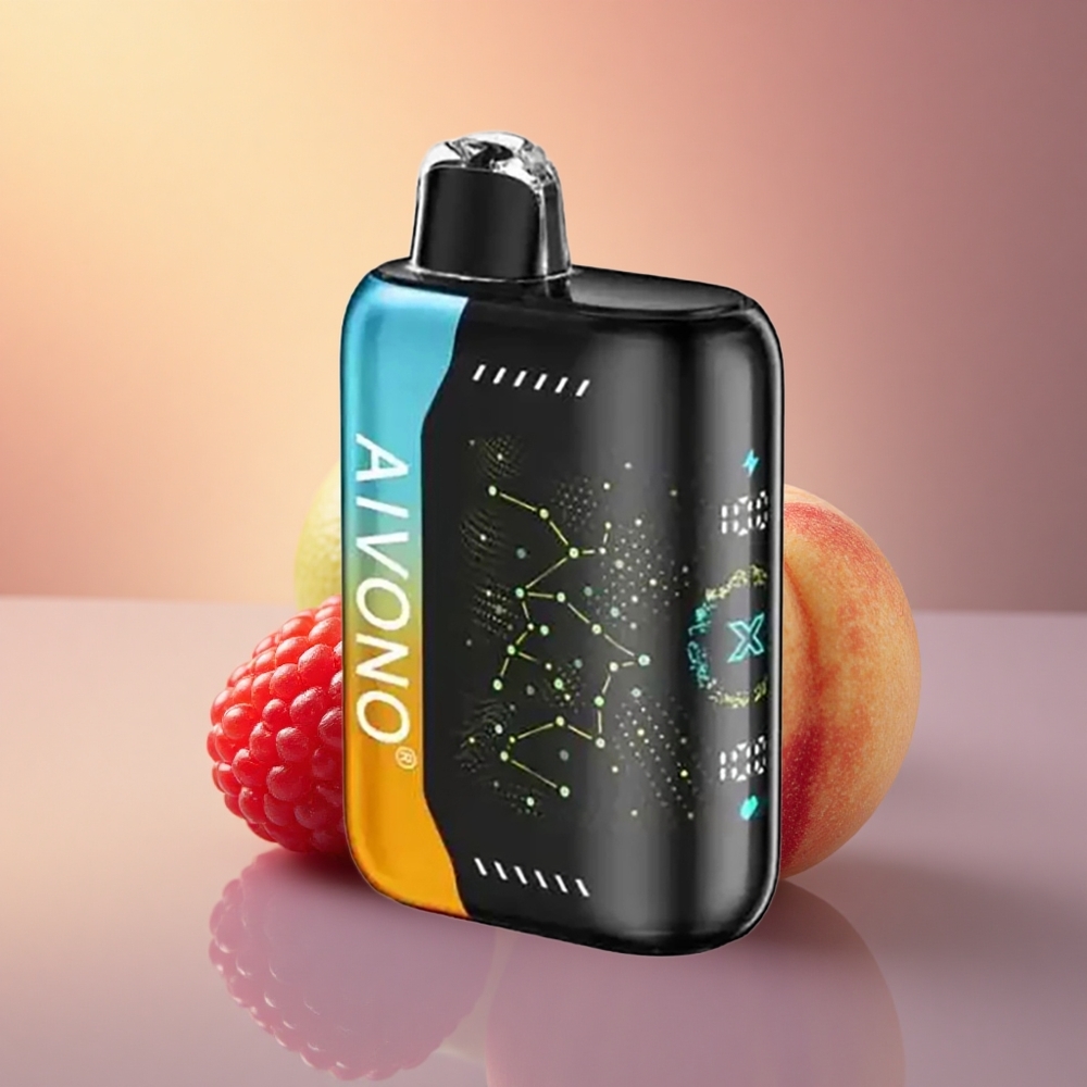 Aivono Aim Boom 25000 Puffs توت العليق والخوخ والليمون مع نيكوتين 5%