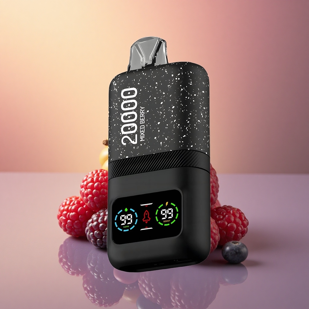 Aivono Aim Magic 20000 Puffs توت مشكل بنيكوتين 5% وشاشة إل سي دي وبطارية 600 مللي أمبير