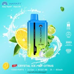 2R86DB223 - Disposable Vape مصر الجليد البلوري/الحمضيات الجليدية Hayati Pro Ultra