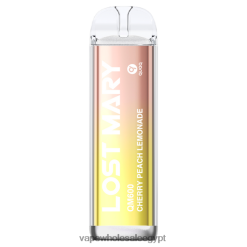2R86DB390 - Disposable Vape Cairo عصير الليمون والخوخ والكرز LOST MARY QM600